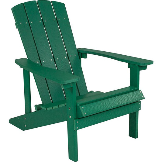 Charlestown All-Weather Adirondack Chair in Green Faux Wood