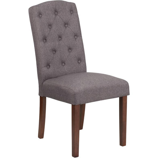 HERCULES Grove Park Series Gray Fabric Tufted Parsons Chair