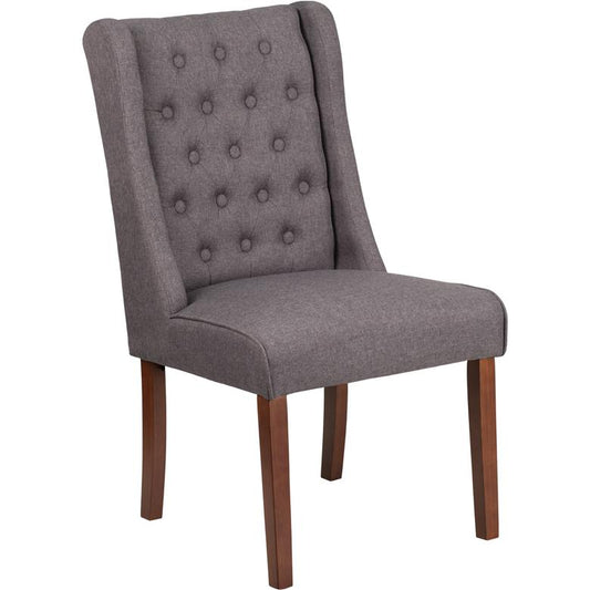 HERCULES Preston Series Gray Fabric Tufted Parsons Chair