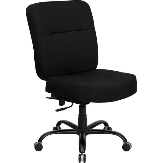 HERCULES Series Big & Tall 400 lb. Rated Black Fabric Executive Swivel Ergonomic Office Chair with Rectangular Back